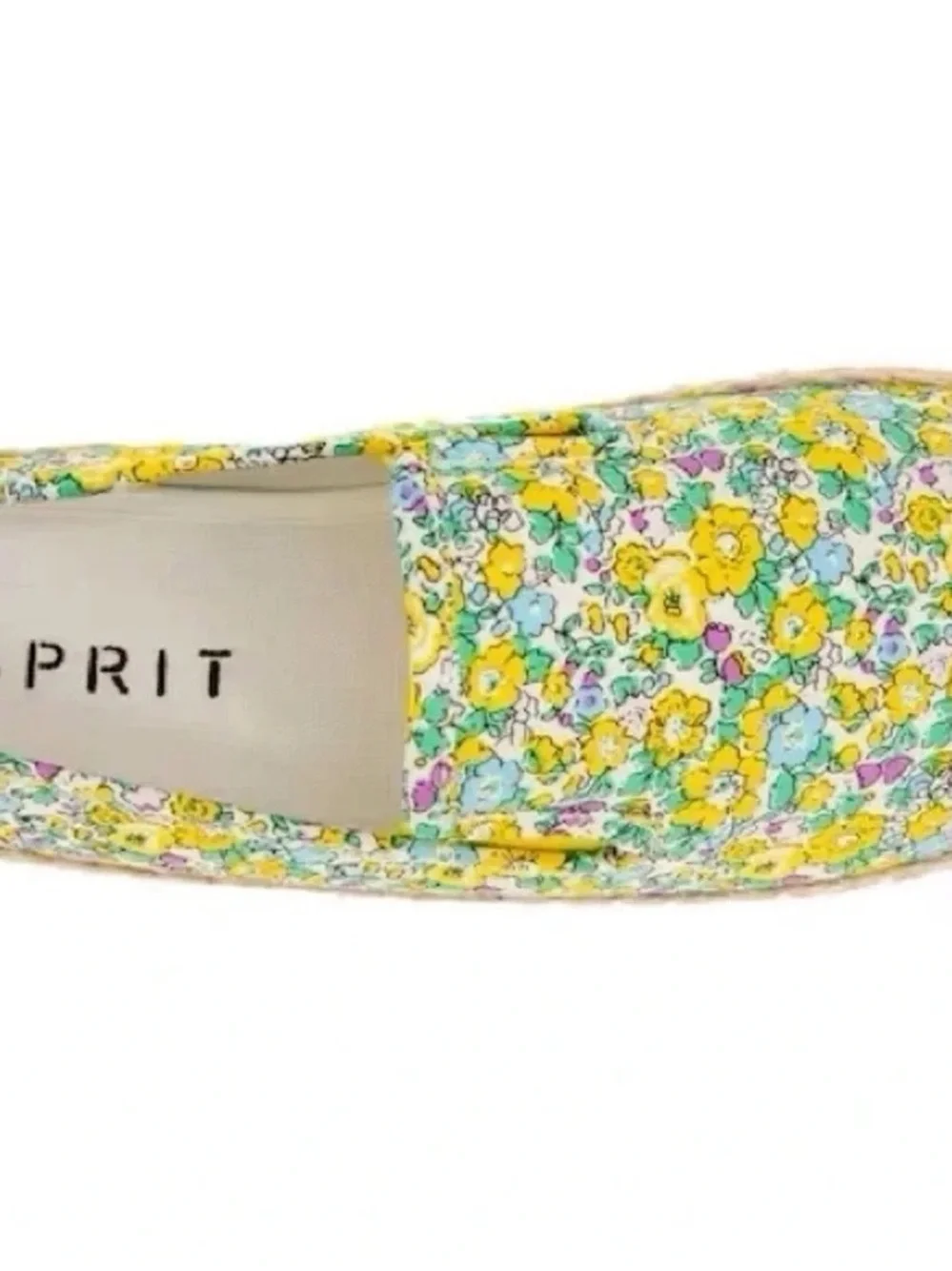 ESPRIT | Emilia Slip-On Espadrilles Yellow Green Floral Summer Vibes